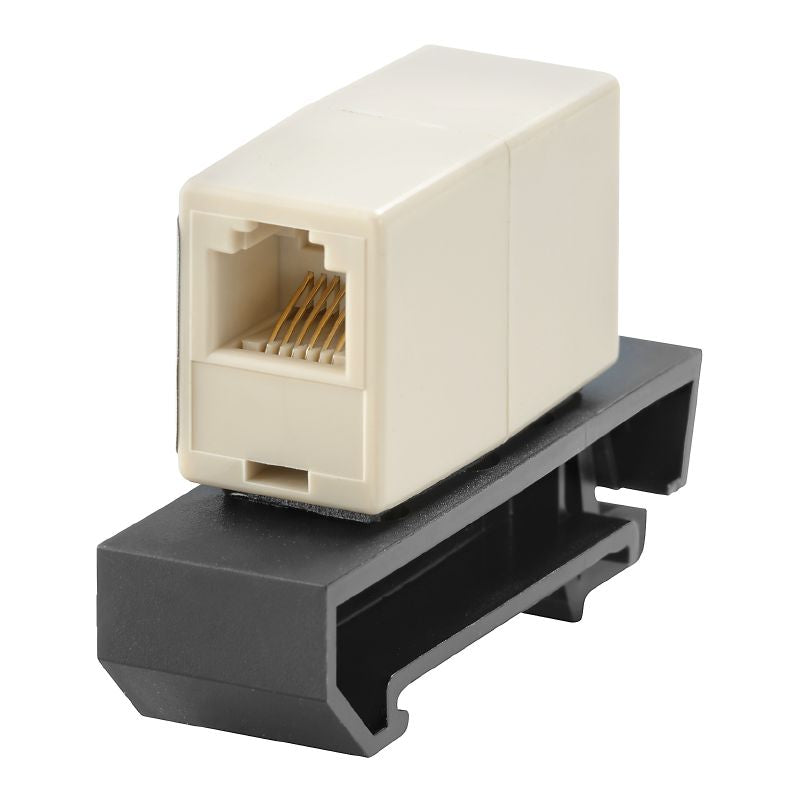 2861240000 - IP20 Beige/Black RJ12 Mounting Rail Outlet  (Pack of 10)