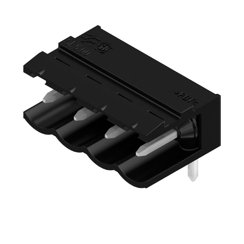 1626010000 - 4-Pole Black PCB Connector, 5mm Pitch, THT Solder  (Pack of 100)