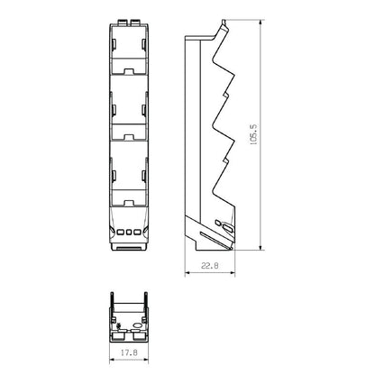 2554700000 - OMNIMATE Side Element, Agate Grey, 17.5 mm Width  (Pack of 12)