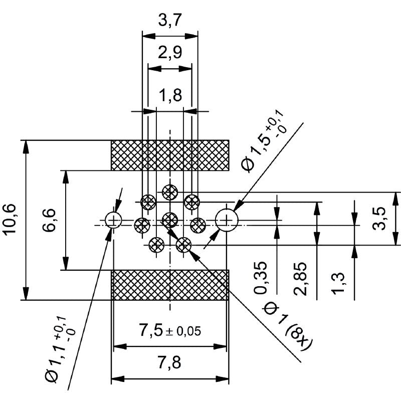 2422140000 - M8 Connector with 8 Poles, RoHS, -25 to 95°C Range  (Pack of 25)