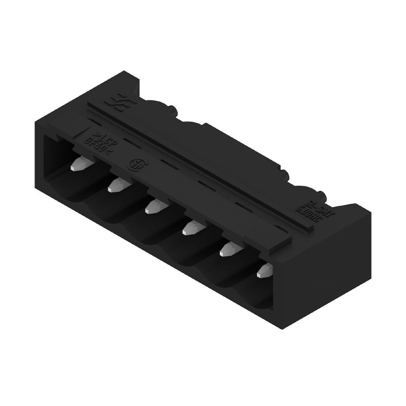 1797730000 - 6-Pole 5mm PCB Plug Connector, 90° THT Solder, Black  (Pack of 350)