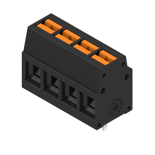 2787360000 - 5mm 4-Pole PCB Terminal, 90° Push-In, Black  (Pack of 192)