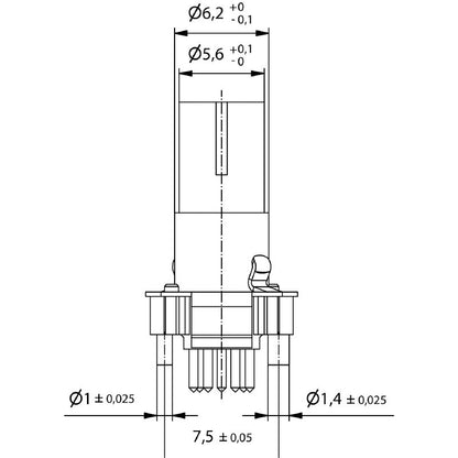 2424190000 - M8 8-Pole Plug with Mounting Thread, 30V/60V Rated  (Pack of 25)