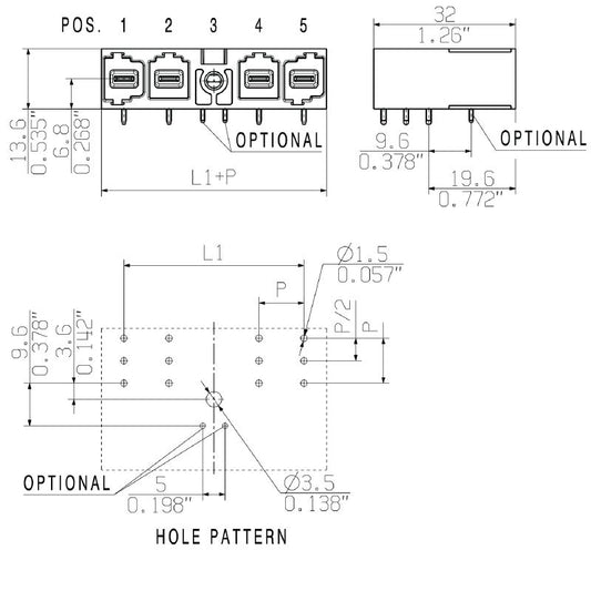 2597270000 - 10.16mm 6-Pole PCB Header Connector with THT Solder Pins  (Pack of 24)