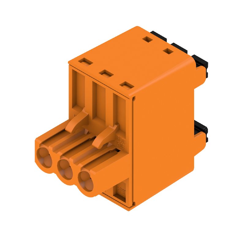1001160000 - 5.08mm 3-Pole Female PCB Connector with 180° PUSH IN Mechanism  (Pack of 80)
