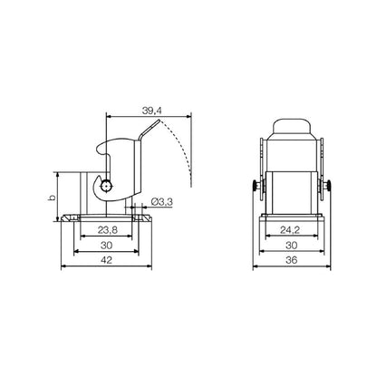 1963510000 - IP67 Flange RJ45 Coupling, Variant 5, Cat.6A  (Pack of 10)