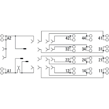 7760056363 - 4 Changeover Contacts Relay Socket with PUSH IN Connection  (Pack of 10)