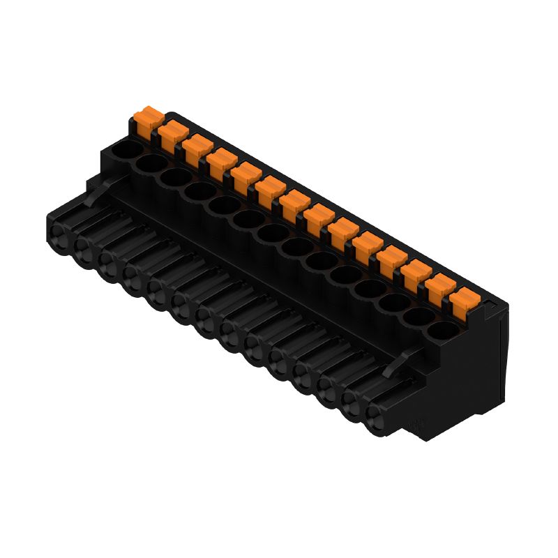 1000150001 - 5.08mm 14-Pole PCB Connector with 90° Angle and PUSH IN  (Pack of 24)