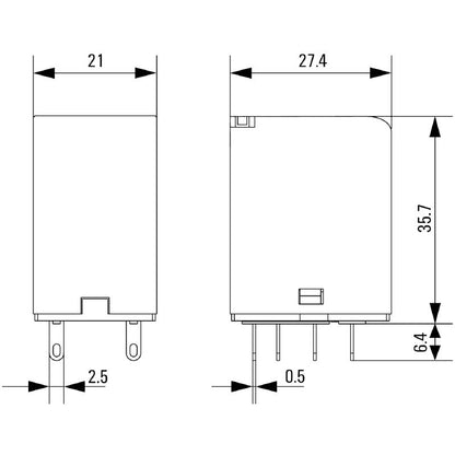 7760056075 - 115V AC D-SERIES Relay with 10A Capacity and Dual Contacts  (Pack of 20)