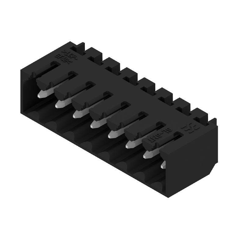 1761602001 - 3.50mm 8-Pole PCB Header Connector, Black, THT/THR  (Pack of 50)