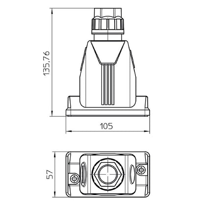 2716720000 - IP66/IP67 Enclosure for M32 Cables, Size 4 Entry