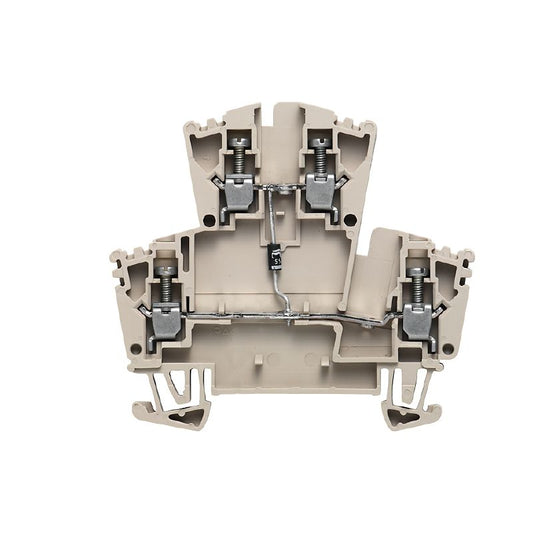 1023400000 - Dark Beige 4-Connection Terminal Block for 2.5mm² Wires  (Pack of 25)