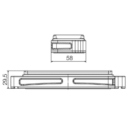 1081540000 - IP68 Bulkhead Housing, Diecast Aluminum, 29.5mm x 58mm
