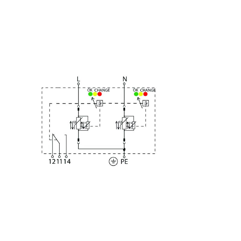 2736480000 - Low Voltage Surge Arrester, Single-Phase with Remote Contact