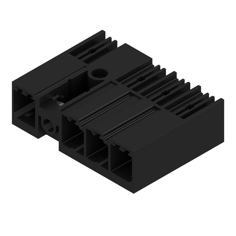 1101000000 - 7.62mm 4-Pole PCB Connector with Screw Flange, Black  (Pack of 48)