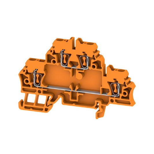 1694140000 - Double-Tier Orange Feed-Through Terminal, 2.5mm², 500V, 20A  (Pack of 50)