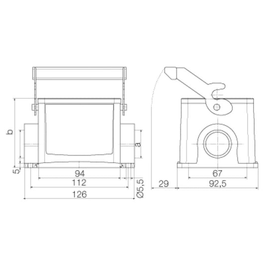 1666810000 - Rugged IP65 Enclosure, 96mm x 143.1mm, Aluminum Design