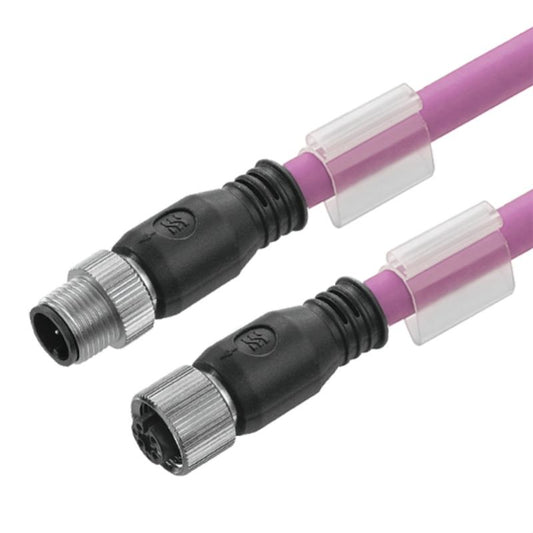 2493720350 - 3.5m Shielded M12 Connection Cable, 5 Poles, IP67 Rated