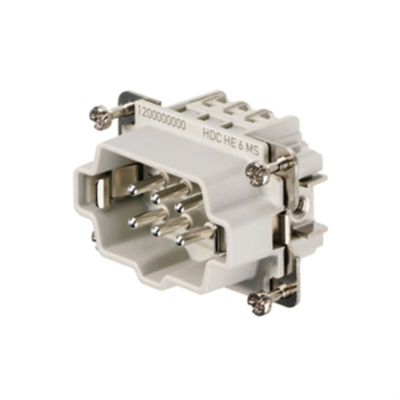 1200000000 - HDC HE 6 MS Male Insert, 500V, 24A, Size 3