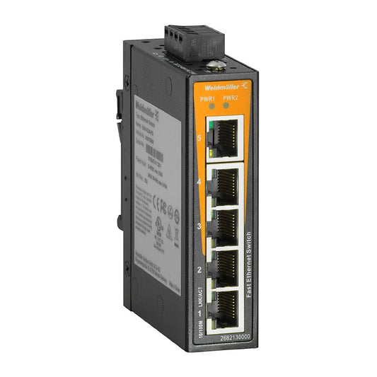 2682130000 - Fast Ethernet Network Switch with 5 Ports, -40°C to 75°C