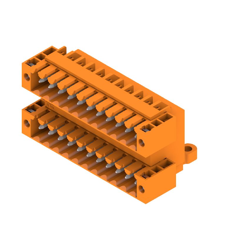 1633900000 - 3.50mm Pitch 22-Pole Orange PCB Header Connector, 90° Angle  (Pack of 10)