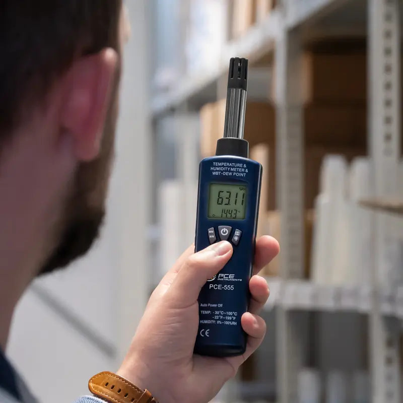 PCE-555 - Portable Digital Hygrometer & Thermometer for Quick Climate Monitoring