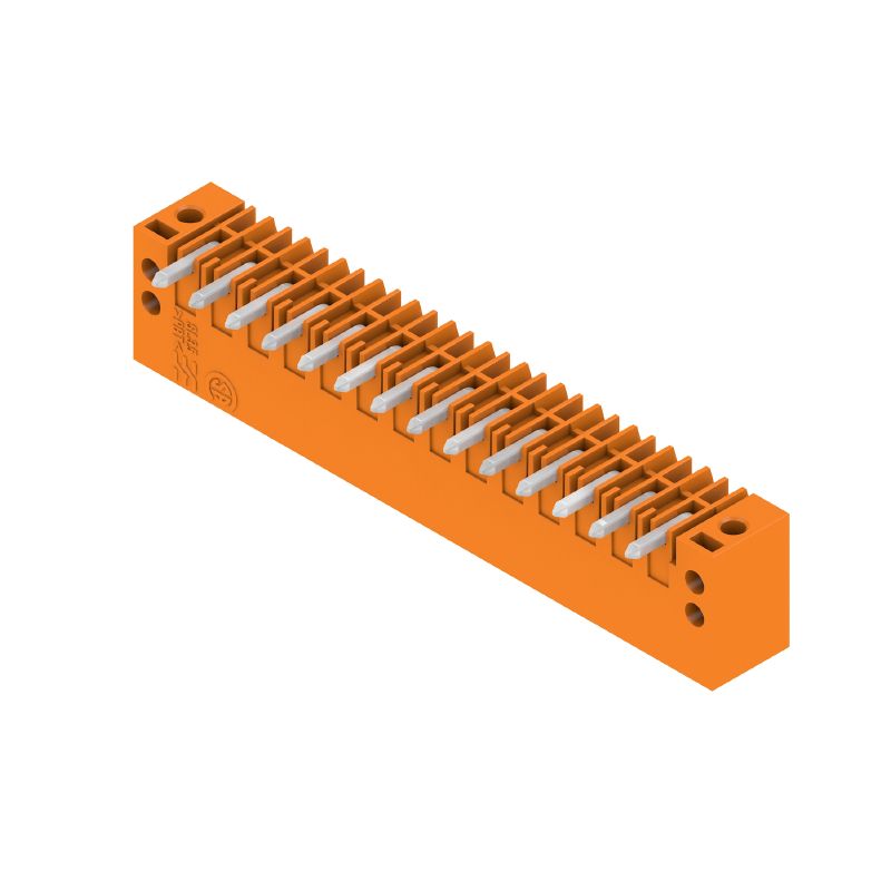 1607160000 - 3.50mm 14-Pole PCB Connector with Flange, Orange Finish  (Pack of 50)