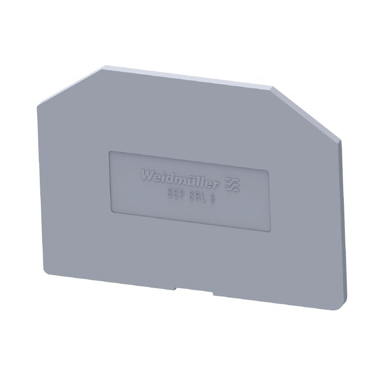 2614990000 - Polyamide End Plate, Grey, 47mm x 34.35mm, Snap-On Design  (Pack of 50)