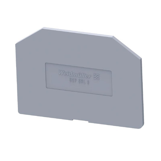 2614990000 - Polyamide End Plate, Grey, 47mm x 34.35mm, Snap-On Design  (Pack of 50)