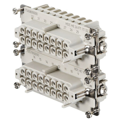 1745800000 - HDC HE Female Insert, 16 Poles, 500V, 16A Rated