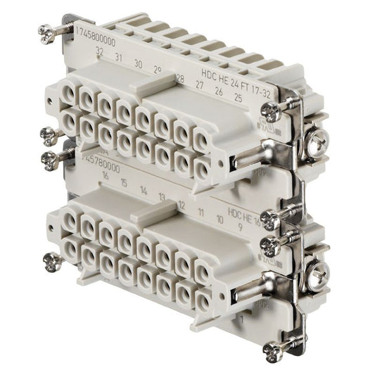 1745800000 - HDC HE Female Insert, 16 Poles, 500V, 16A Rated