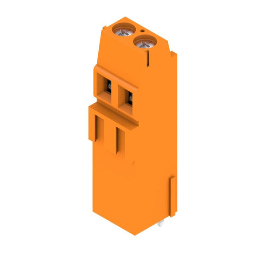 1766360000 - 5.08mm 2-Pole PCB Terminal Block, 90° Orange  (Pack of 100)