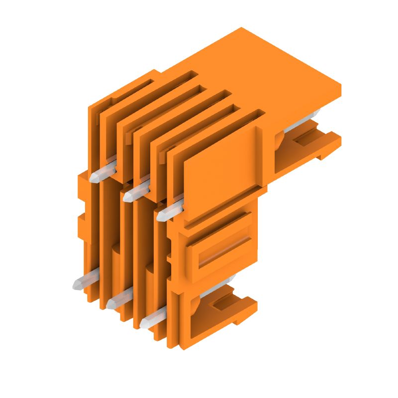 1725660000 - 5.08mm Male Header Connector, 6 Poles, Orange Elbow  (Pack of 50)