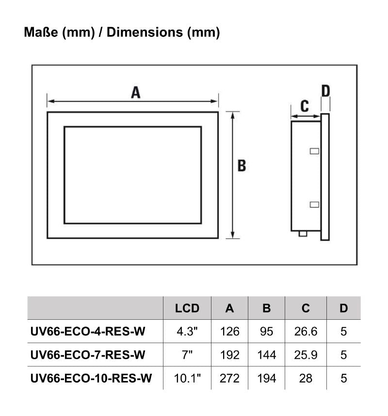 2555790000 - 10.1" IP66 Web-Compatible Touch Panel - Durable Design