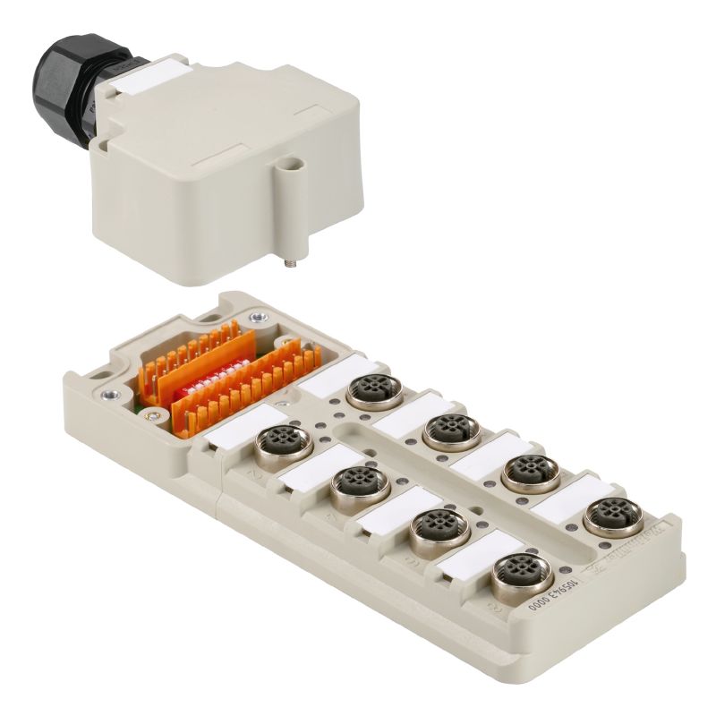 1059430000 - 30V A-Coded M12 DIP Hood Distributor with LED Indicators