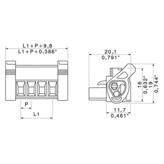 1945410000 - 14-Pole PCB Connector, 180° Orientation, 5.08mm Pitch  (Pack of 18)
