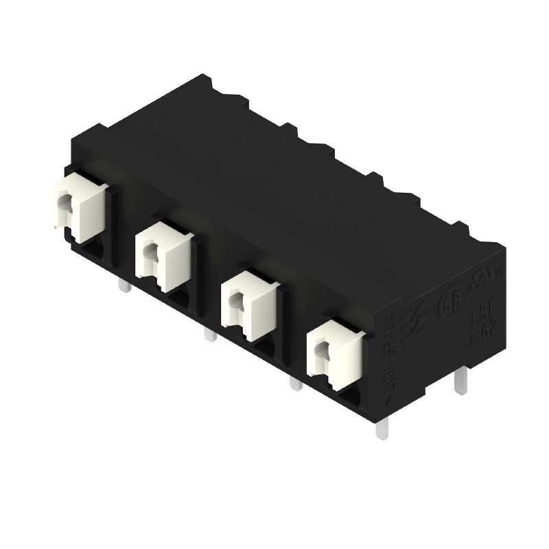 1824970000 - 7.62mm Black Circuit Board Terminal with 4 Poles  (Pack of 20)