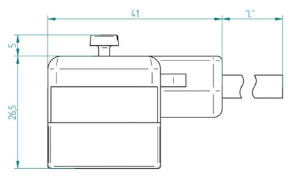 1896990150 - 1.5m PUR Valve Cable, Design A, Black RAL 9005