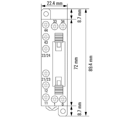 2759080000 - 24V DC Relay Module with 2NO & 2NC Contacts