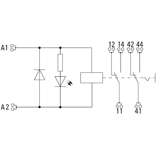 8921080000 - 24V DC Relay Module with Dual Changeover Contacts and Test Button  (Pack of 10)