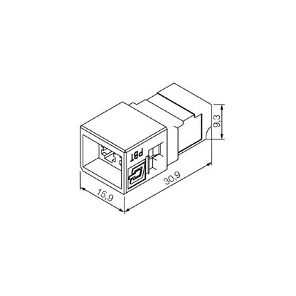 1964420000 - LC Duplex Bulkhead Insert for Multimode, -40°C to 70°C  (Pack of 10)