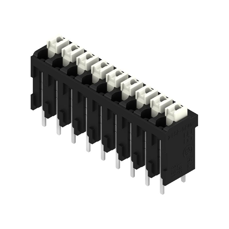 1875730000 - 3.81mm PCB Terminal, 9 Poles, Black, Push-in Mechanism  (Pack of 175)