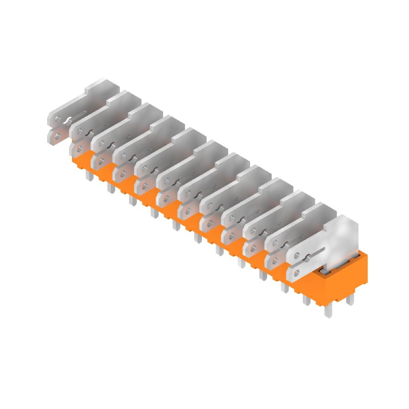 9511510000 - 5.00mm 12-Pole Circuit Board Terminal, 90° Angled, Orange  (Pack of 50)