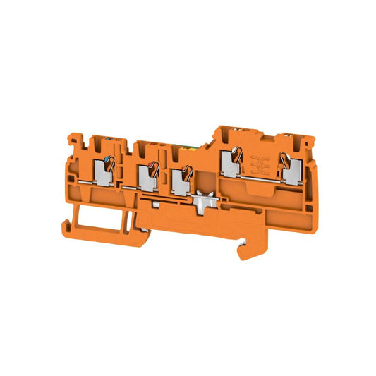 2579640000 - 1.5mm² Push-In Terminal, 250V, Orange, RoHS Compliant  (Pack of 100)