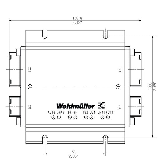 2588270000 - IP65 POF Media Converter for FreeCon Applications