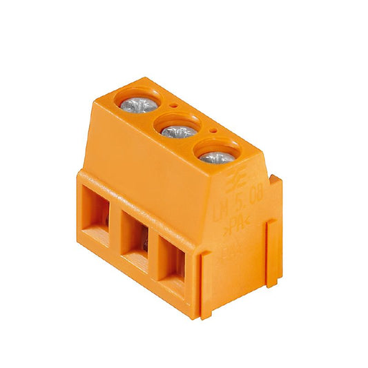 1257800000 - 5mm Pitch Orange PCB Terminal with 3 Poles and 3.5mm Pins  (Pack of 120)