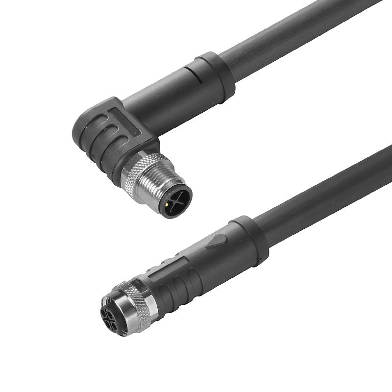 2050080150 - 1.5m M12 Power Cable, Halogen-Free PUR Material