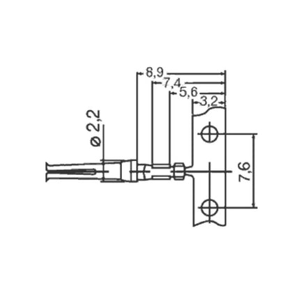 1682430000 - Female Heavy-Duty Connector, 0.08-0.2 mm², Gold Finish  (Pack of 500)