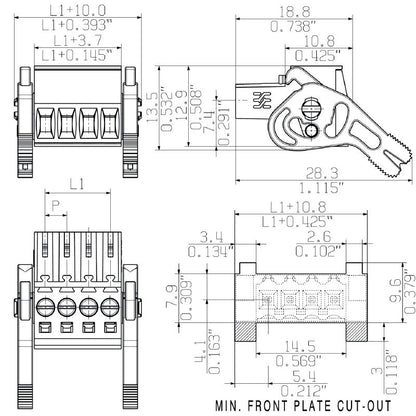 2441510000 - 3.50mm 7-Pole Female Plug with 180° Connection  (Pack of 54)