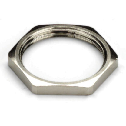 1694080000 - Nickel-Plated PG 9 Brass Locknut, 2.8mm Height, 20.79mm Diameter  (Pack of 100)